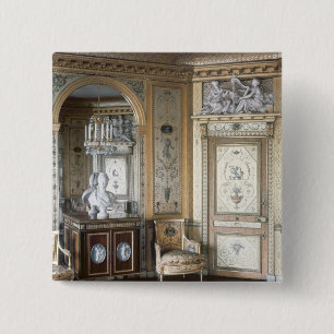 Interior of the boudoir of Marie Antoinette 15 Cm Square Badge