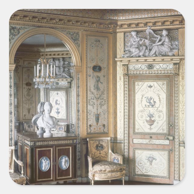 Interior of the boudoir of Marie Antoinette Square Sticker (Front)
