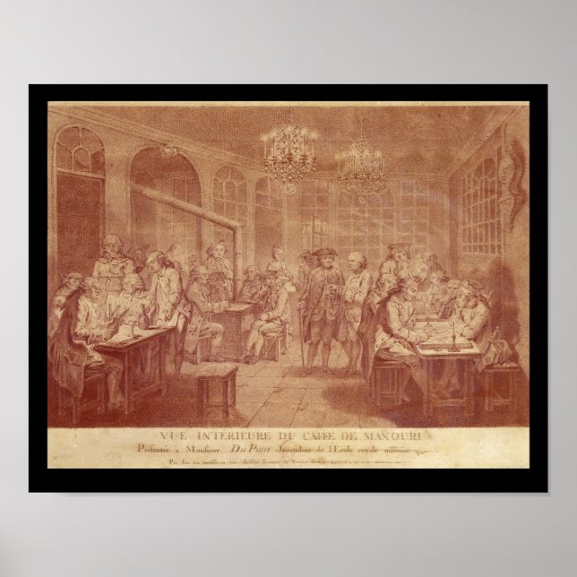 Interior of the Cafe Manouri, c.1775 Poster (Front)