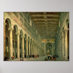 Interior of the Church of San Paolo Fuori le Poster