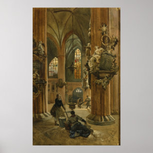 Interior of the Church of St. Nicholas, Berlin Poster