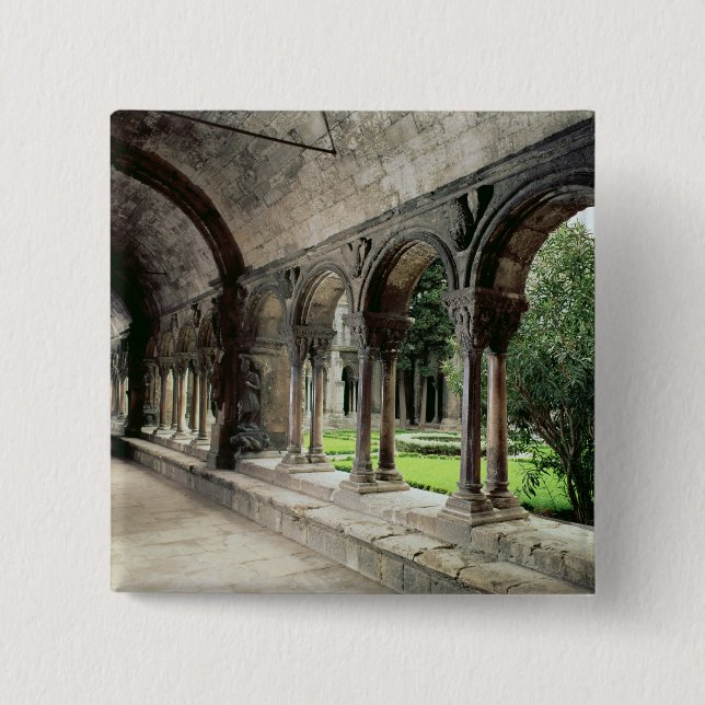 Interior of the cloister 15 cm square badge (Front)