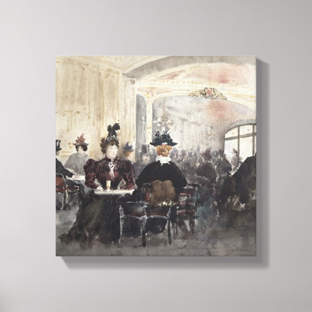 Interior of the Concert Rouge Canvas Print (Front)