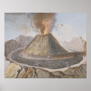 Interior of the Cone of Vesuvius Before the 1767 E Poster