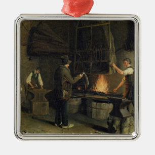 Interior of the Forge, 1837 Metal Tree Decoration