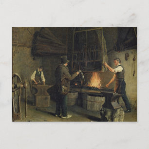 Interior of the Forge, 1837 Postcard