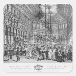 Interior of the 'Grand Cafe Parisien', Paris Square Sticker