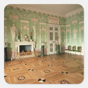Interior of the Green Dining Room Square Sticker