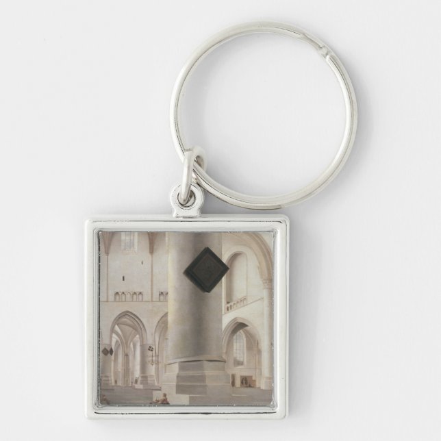 Interior of the Grote Kerk, Amsterdam, c.1637 Key Ring (Front)