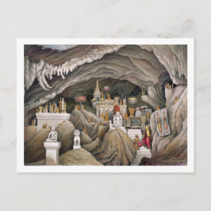 Interior of the grotto of Nam Hou, Laos, from 'Atl Postcard