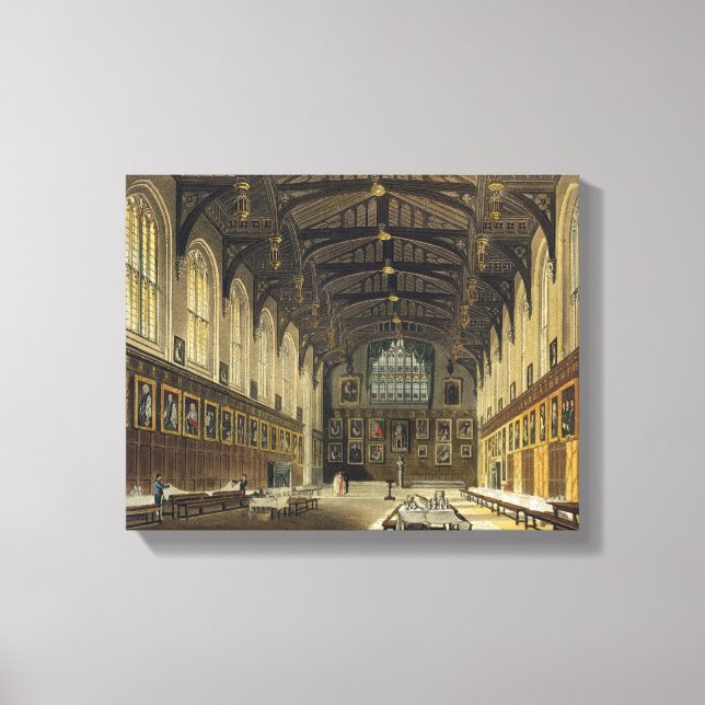 Interior of the Hall of Christ Church, illustratio Canvas Print (Front)