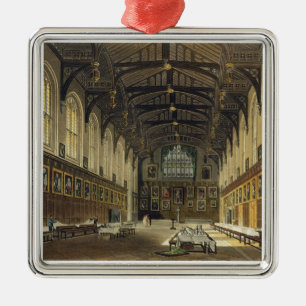 Interior of the Hall of Christ Church, illustratio Metal Tree Decoration