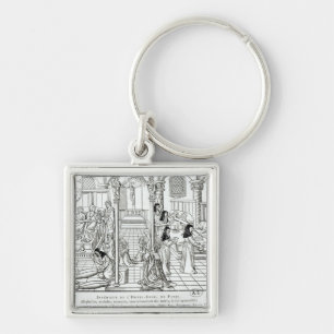 Interior of the Hotel Dieu hospital Key Ring