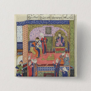 Interior of the King of Persia's Palace 15 Cm Square Badge