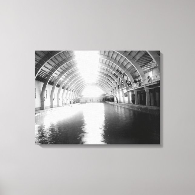 Interior of the Largest Plunge Bath Canvas Print (Front)