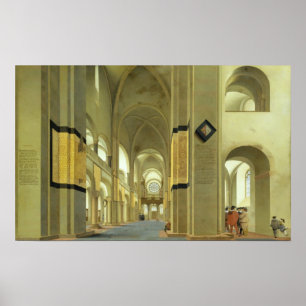 Interior of the Marienkirche in Utrecht, 1638 Poster