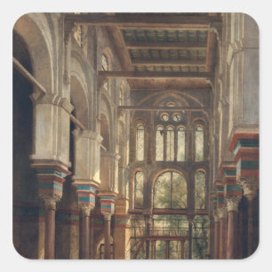 Interior of the Mosque of El Mooristan in Cairo Square Sticker