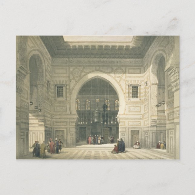 Interior of the Mosque of Sultan Hasan, Cairo, fro Postcard (Front)
