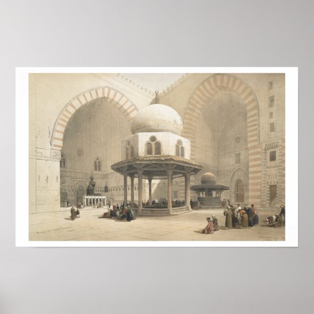Interior of the Mosque of the Sultan El Ghoree, Ca Poster (Front)