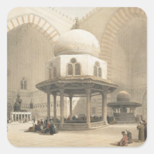 Interior of the Mosque of the Sultan El Ghoree, Ca Square Sticker