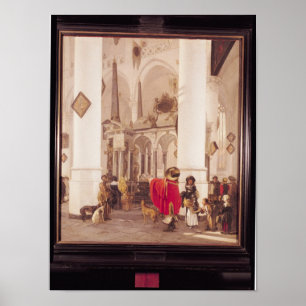 Interior of the Nieuwe Kerk, Delft, 1656 Poster