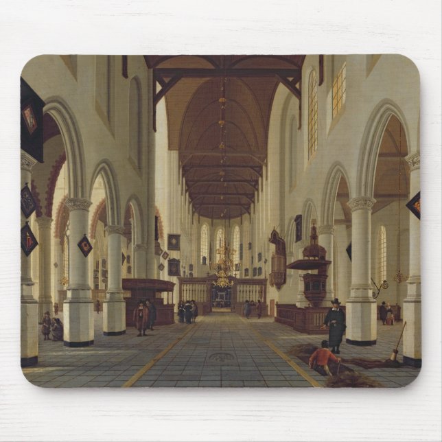 Interior of the Oude Kerk, Delft, c.1660-70 Mouse Mat (Front)