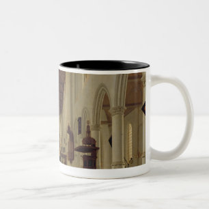 Interior of the Oude Kerk, Delft, c.1660-70 Two-Tone Coffee Mug