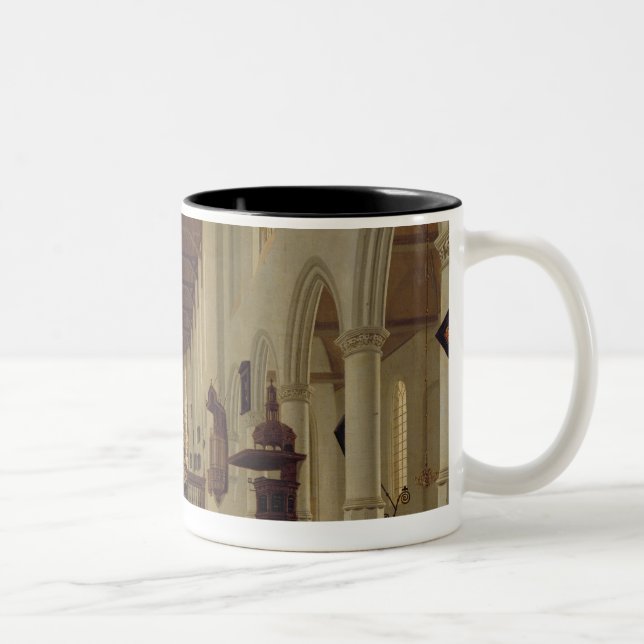 Interior of the Oude Kerk, Delft, c.1660-70 Two-Tone Coffee Mug (Right)