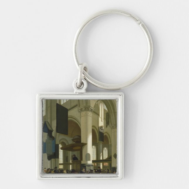 Interior of the Oude Kerk Key Ring (Front)