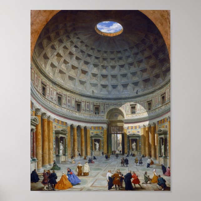 Interior of the Pantheon by Panini - NGA - Poster (Front)