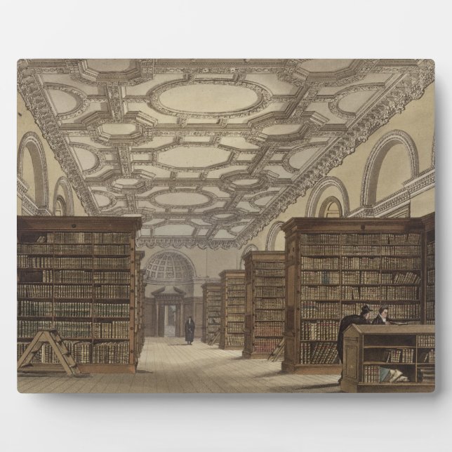 Interior of the Public Library, Cambridge, from 'T Plaque (Front)