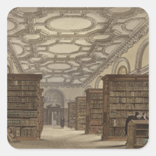 Interior of the Public Library, Cambridge, from 'T Square Sticker