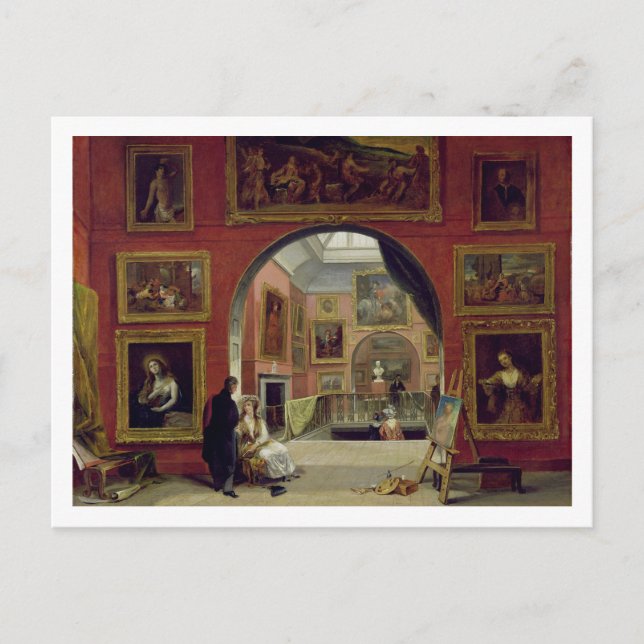Interior of the Royal Institution, during the Old Postcard (Front)