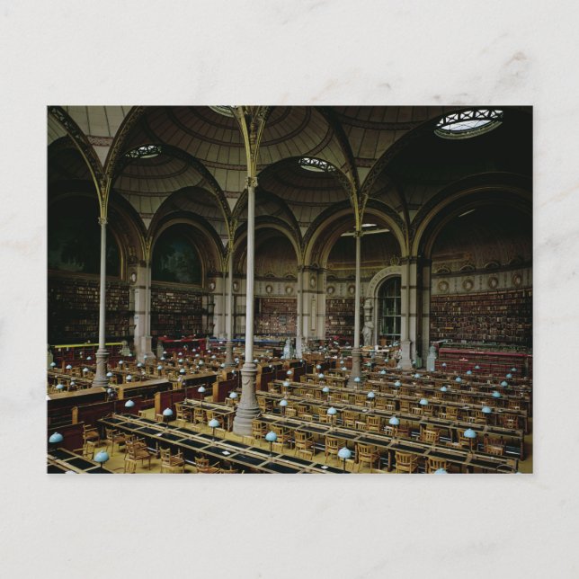 Interior of the 'Salle des Imprimes', 1868 Postcard (Front)