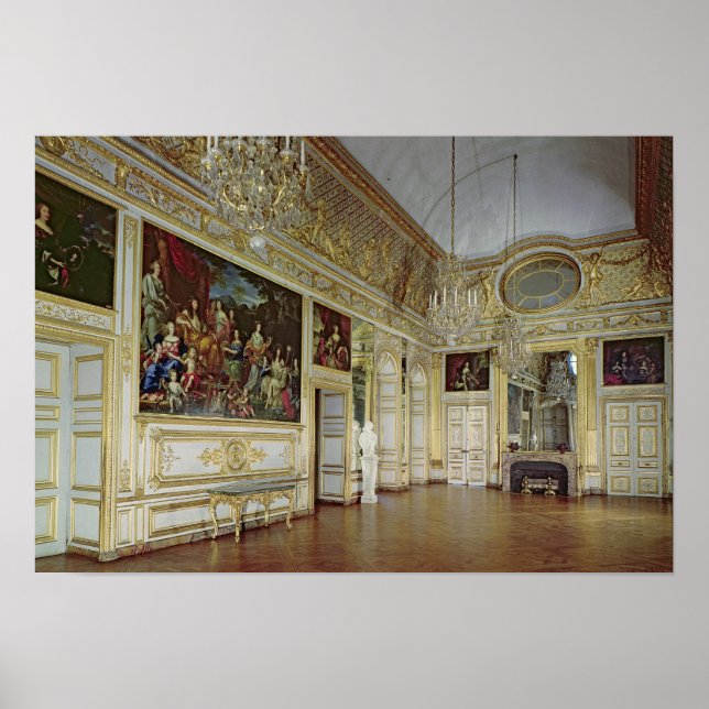 Interior of the Salon de l'Oeil de Boeuf Poster (Front)