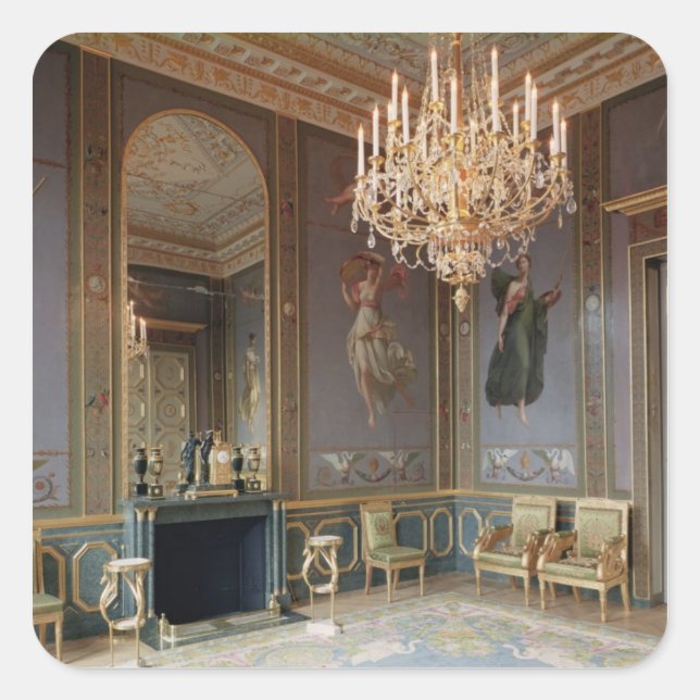 Interior of the Salon de Musique Square Sticker (Front)
