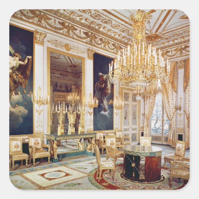 Interior of the Salon des Quatre Saisons Square Sticker (Front)