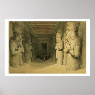 Interior of the Temple of Abu Simbel, from "Egypt Poster