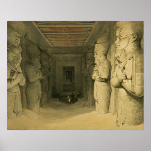 Interior of the Temple of Abu Simbel, from "Egypt Poster