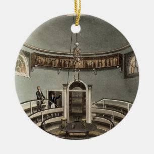 Interior of the Theatre of Anatomy, Cambridge, fro Ceramic Tree Decoration