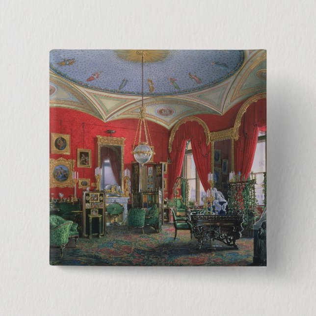 Interior of the Winter Palace 15 Cm Square Badge (Front)
