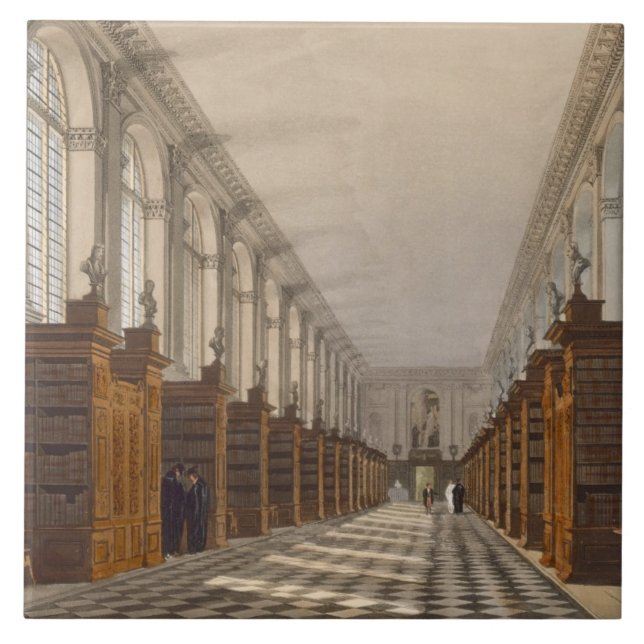 Interior of Trinity College Library, Cambridge, fr Tile (Front)