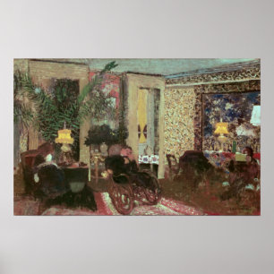 Interior or, The Salon with Three Lamps, 1899 Poster