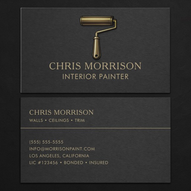 Interior Painter Professional  Business Card (Creator Uploaded)