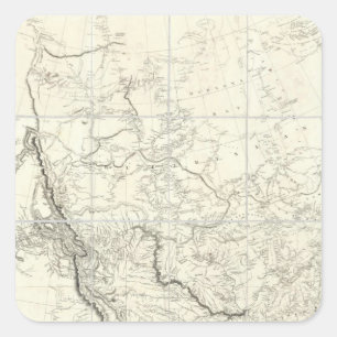 Interior Parts of North America Square Sticker