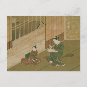 Interior scene, c.1730 postcard