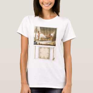 Interior scene depicting indians (colour engraving T-Shirt