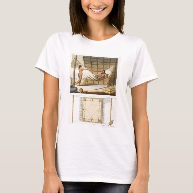 Interior scene depicting indians (colour engraving T-Shirt (Front)