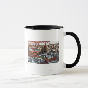 Interior View of a Salmon Cannery Mug