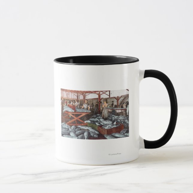 Interior View of a Salmon Cannery Mug (Right)
